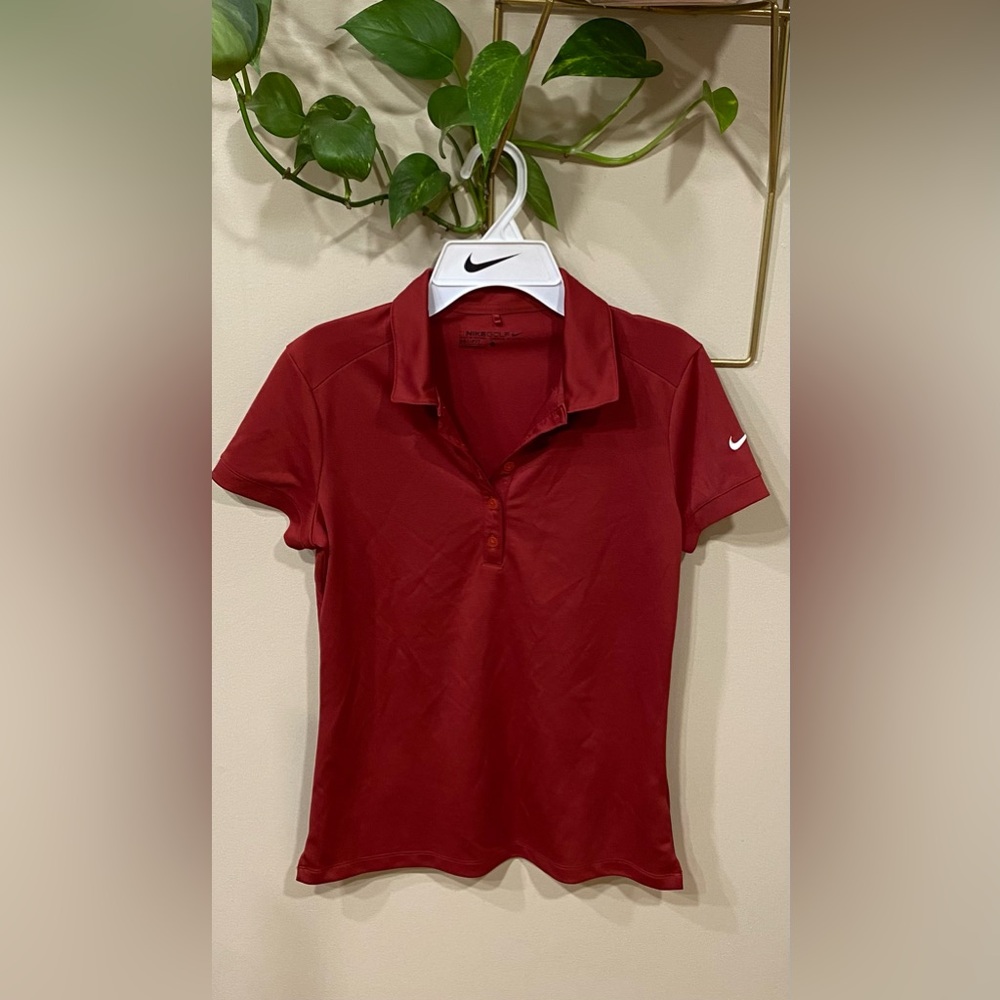 Nike Golf Women's Dri-Fit Red Polo Shirt